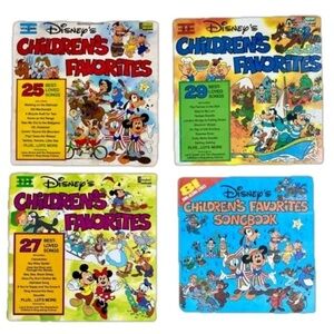DISNEY'S Children's Favorites Records Best Loved Songs Volumes 1 2 3 w/Songbook